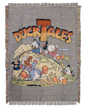 05100 Disney 1ddt/05100/0001/ret Disneys Ducktales Inch Money Bags Woven Tapestry Throw Blanket 48 X 60 Multi