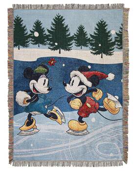 05100 Disney 1mic/05100/0020/amz Northwest Mickey Mouse Woven Tapestry Throw Blanket 48 Inch X 60 Winter Skate