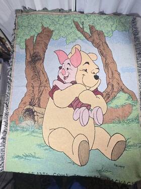 1wph051000009ret Disney Winnie The Pooh Inch Vintage Woven Tapestry Throw Blanket