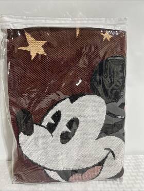 Disney 400192382005 Mickey Mouse Walt World Fringe Throw Blanket By Mohawk Home New