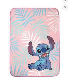 80862649 Disney Lilo And Stitch Paradise Dream Fleece Throw Blanket Pink 46 Inch X60
