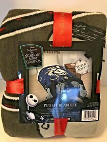 Disney Nightmare Before Christmas Plush Blanket Santa Jack Graveyard 60x90inch Twin