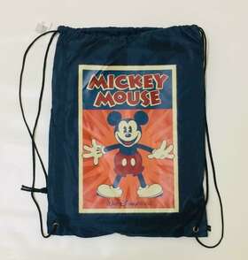 Disney Parks 400009542240 Bnwt Walt World Mickey Mouse Throw Fleece Blanket With String Backpack