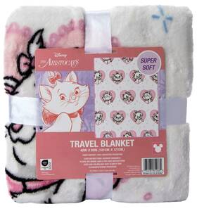 R0000-0275lf40672 Disney Marie The Aristocats Throw Blanket Travel Plush 40x50in