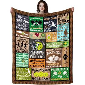 Dizogogo 784300456360 Pickleball Gifts Blanket For Women Menpickleball Stuff Accessoriesfunny Pickl
