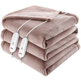 Doba 840349980720 Heated Blanket Electric Throw 84 Inch X 90 Queen Size Soft Flannel Heating