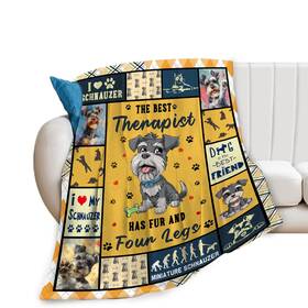 Dollffey 268951999659 Miniature Schnauzer Dog Blanket Decor Throw Super Warm Soft