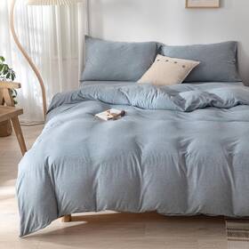 Dh024-blue Doneus Jersey Knit Duvet Cover Set 100% Full/queen 90 Inch X90 Blue Grey