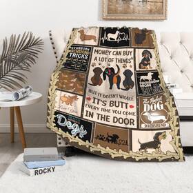 Doreala 679104729956 Dachshund Flannel Fleece Blanket Throw Couch Microfiber Soft Cozy Lightweight