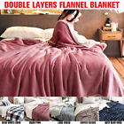 Lna3995831 Double Layers Flannel Blanket Super Soft Warm Cover Bed Home Plush