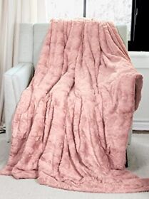 Double Soft Comfort Blanket By Wolf Creek Large Dusty Pink Super