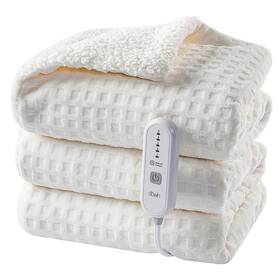 Hmhb-f7284 Dowin Electric Blanket Full Size - Heated Waffle Fleece Heating Warming Blank
