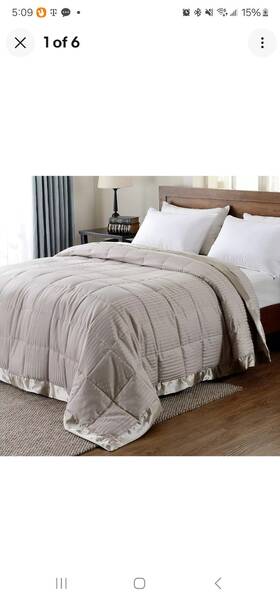 Downluxe 751677136812 King Size Blanket Lightweight Down Alternative With Satin Trim