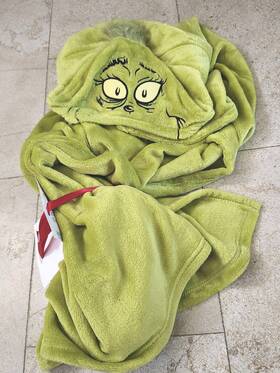 Dr. Seuss Enterprises 073558852117 How The Grinch Stole Christmas Hooded Throw Blanket 40 X 50