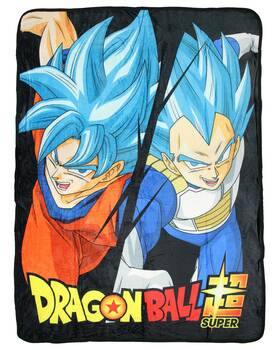 Dbs-bl-24065 Dragon Ball Super Goku Saiyan Blue God Soft And Plush Fleece Throw Blanket