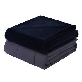 81243372 Dreamlab 48 Inch X72 15lbs Plush Weighted Blanket With Removable Cover Charcoal -