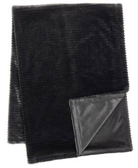3487009 Drew & Jonathan Home And Cut Faux Fur Solid Throw 50 X 70 Inches Size Black