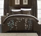 Ds2941-us Chic Home Kylie Floral Embroidered Duvet Set Brown 840444177063