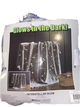 Dtr-1133 Duke Imports Glow In The Dark Plush Kids Throw Blanket Constellations And Stars Regal Comfort