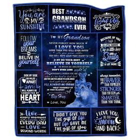 Dulkjio 208825834809 Grandson Gifts From Grandma Grandpa For Blanket Birthday Gif