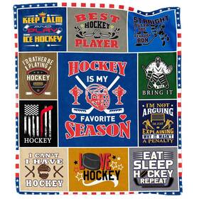 Dulkjio 788235993989 Hockey Gifts Blanket For Boys Men