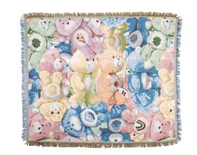 17959794 Dumgood Care Bears Dumbgood Tapestry Throw Blanket 48 Inch X 60 Inches - Brand New