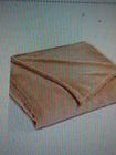 E New King Size Fleece Blanket Solid Tan 791551021711