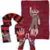 55463p3 E55461 55462 Green 3 New Striped Sock Monkey Winter Set Fingerless Hand Warmers Scarf And Throw 841110141494