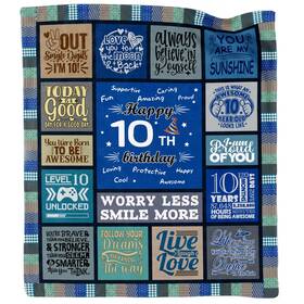 10-year-old Ebmdsia 788235992401 Throw Blanket Gifts For Boys 10th Birthday 60 Inch X 50