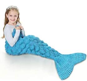 Echoy Mermaid Tail Blanket Hand Crotchet For Kids Girls