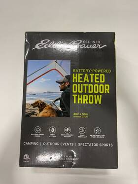 Eddie Bauer 038533875246 Portable Heated Electric Throw Blanket-rechargeable