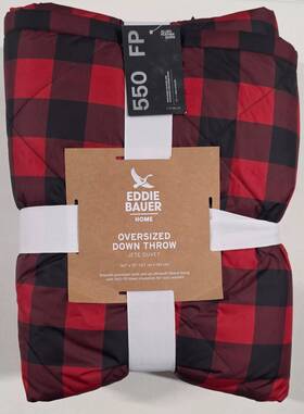 550fp Eddie Bauer 197806031564 Oversized Down Cardinal Throw 50 Inch X72