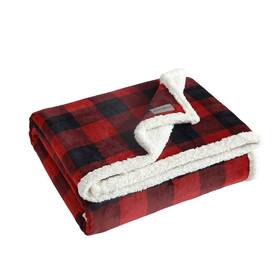 51315870 Eddie Bauer 50 Inch X60 Cabin Plaid Throw Blanket Red - Cotton Twill Lightweight