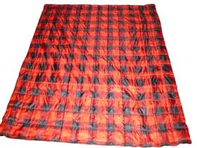 Eddie Bauer 750105112046 Red Buffalo Check Primaloft Lightweight Throw Blanket 60x70 Inch