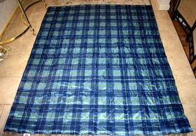 Eddie Bauer 750105112060 Home Primaloft 70 Inch X60 Cabin Blue Plaid Lightweight Travel Blanket