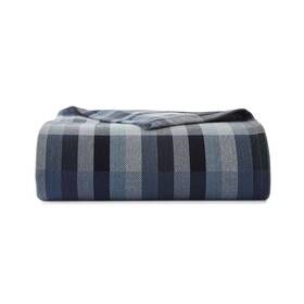 77451978 Eddie Bauer Full/queen Windsor Stripe Bed Blanket Blue -