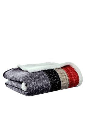 Eddie Bauer 883893302136 Throw Blanket Brushed Fleece Bedding With Sherpa Reverse Soft And Cozy Home