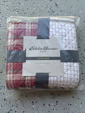 Eddie Bauer 883893347984 Throw Blanket Reversible Cotton Quilted Bedding Home Decor For All Seasons