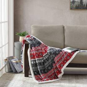 Eddie Bauer 883893549753 Ultra-plush Collection Throw Blanket-reversible Sherpa Fleece Cover Soft And Cozy