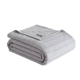 Eddie Bauer 883893861817 Twin Blanket Premium Cotton Variegated Weave Bedding Striped Home Decor