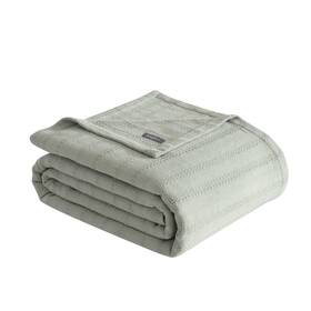 Eddie Bauer 883893861848 Twin Blanket Premium Cotton Variegated Weave Bedding Striped Home Decor