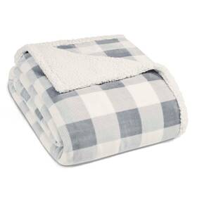 Ushsee1072540 Eddie Bauer Bed Blankets Plaid Ultra Soft Microfiber Grey 1-piece Full/queen