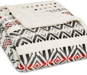 Ushsee1072548 Eddie Bauer - Throw Blanket Super Soft Reversible Sherpa Fleece In Argyle