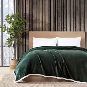 Ushsee1197804 Eddie Bauer Queen Size Blanket Ultra-soft Plush Bed With Faux Shearling Reverse
