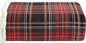 Ushshf1194704 Eddie Bauer - Throw Blanket Cotton Mountain Tartan Red/black/gold