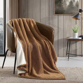 Ushshf1238530 Eddie Bauer Blanket Super Soft Reversible Sherpa And Brushed Fleece Bedding Throw Blank