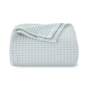 Egohome 840418665688 100% Cotton Waffle Blanket Twin Size For Bed-breathable And Lightweight Soft Dua