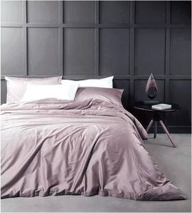 Comin18ju060236 Eikei Solid Color Egyptian Cotton Duvet Cover Luxury Bedding Set High Queen Mauve