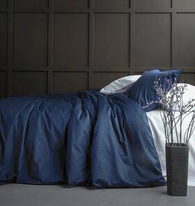 B01mziingo Eikei Sg Us Solid Color Egyptian Cotton Duvet Cover Luxury Bedding Set King Navy Blue