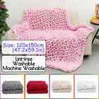 Ele4724764 Insma Chunky Knitted Blanket Soft Warm Hand Woven Thick Cotton